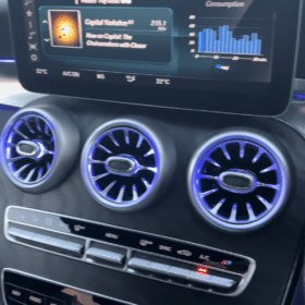 Turbo vents with ambient lighting